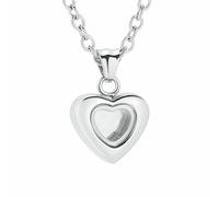 ZEZILE Petit coeur crémation bijoux urne collier pour cendres verre coeur urne médaillon pendentif collier pour cendres humaines/animaux de compagnie