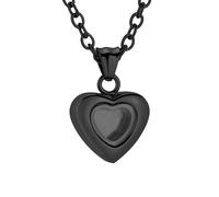 ZEZILE Petit coeur crémation bijoux urne collier pour cendres verre coeur urne médaillon pendentif collier pour cendres humaines/animaux de compagnie