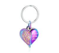 ZEZILE Porte-clés de crémation de cœur ouvrable avec des urnes pour cendres humaines/animaux de compagnie Personnaliser les cadeaux à la femme/aux hommes Memorial Keyrings Bijoux