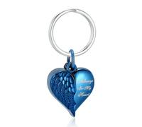 ZEZILE Porte-clés de crémation de cœur ouvrable avec des urnes pour cendres humaines/animaux de compagnie Personnaliser les cadeaux à la femme/aux hommes Memorial Keyrings Bijoux