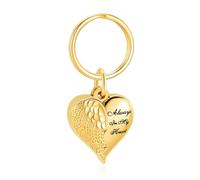 ZEZILE Porte-clés de crémation de cœur ouvrable avec des urnes pour cendres humaines/animaux de compagnie Personnaliser les cadeaux à la femme/aux hommes Memorial Keyrings Bijoux