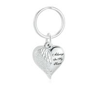 ZEZILE Porte-clés de crémation de cœur ouvrable avec des urnes pour cendres humaines/animaux de compagnie Personnaliser les cadeaux à la femme/aux hommes Memorial Keyrings Bijoux