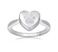 ZEZILE Pour toujours dans mon coeur crémation urne bague tenir aimé animaux de compagnie chien cendres pour les femmes doigt bague Memorial bijoux