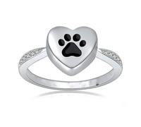 ZEZILE Pour toujours dans mon cœur urne de crémation Anneau Tenir des animaux aimés Cendres de chien pour femmes Bague de doigt Bijoux commémoratifs