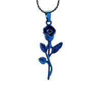 ZEZILE Rose fleur crémation urne collier pour cendres en acier inoxydable Memorial pendentif bijoux pour animaux de compagnie humains souvenir