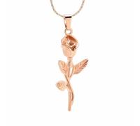 ZEZILE Rose fleur crémation urne collier pour cendres en acier inoxydable Memorial pendentif bijoux pour animaux de compagnie humains souvenir