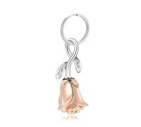 ZEZILE Rose fleur urne porte-clés crémation bijoux pour cendres, pendentif commémoratif en acier inoxydable cadeau souvenir funéraire