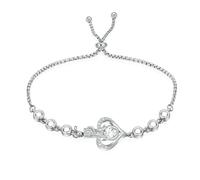 ZEZILE Roseflower urne Bracelet pour cendres coeur cristal crémation bijoux pour femmes hommes souvenir Bracelet Memorial cendres humaines bijoux