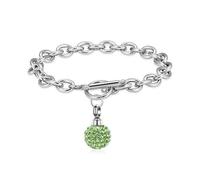 ZEZILE Sphère de cristal urne lien Bracelet crémation pour humain/animal de compagnie cendres en acier inoxydable femmes bijoux commémoratif souvenir Bnagle
