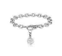ZEZILE Sphère de cristal urne lien Bracelet crémation pour humain/animal de compagnie cendres en acier inoxydable femmes bijoux commémoratif souvenir Bnagle