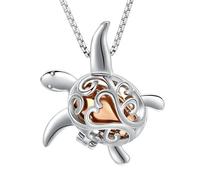 ZEZILE Tortue crémation bijoux pour cendres en acier inoxydable Memorial pendentif urne collier humain animal de compagnie cendres porte-souvenir pour hommes femmes