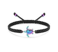 ZEZILE Tortue urne Bracelet pour cendres crémation Bracelet pour femmes hommes Mémorial cendres humaines réglable tressé corde souvenir bijoux