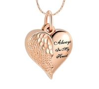 ZEZILE Toujours dans mon cœur Collier pendentif de crémation personnalisé avec coeur Petites urnes pour cendres humaines/animales Pendentifs ouvrants Bijoux