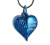 ZEZILE Toujours dans mon cœur Collier pendentif de crémation personnalisé avec coeur Petites urnes pour cendres humaines/animales Pendentifs ouvrants Bijoux