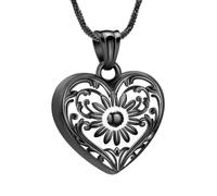 ZEZILE Tournesol crémation bijoux coeur urne collier pour cendres en acier inoxydable Mémorial humain animal de compagnie cendres pendentif souvenir