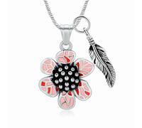 ZEZILE Tournesol crémation bijoux fleur urne colliers pour cendres en acier inoxydable cendres pendentif pour les femmes mémorial pour bijoux souvenir