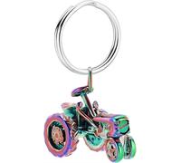 ZEZILE Tracteur commémoratif personnalisé forme urne cendre porte-clés pour hommes en acier inoxydable tracteur crémation porte-clés papa souvenir cadeau