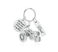ZEZILE Tracteur commémoratif personnalisé forme urne cendre porte-clés pour hommes en acier inoxydable tracteur crémation porte-clés papa souvenir cadeau