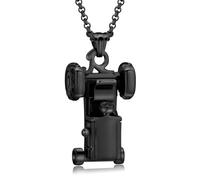 ZEZILE Tracteur Forme Mémorial Pendentif Crémation Urne Collier Pour Cendres En Acier Inoxydable Hommes Cadeau Cendres Bijoux