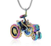 ZEZILE tracteurs crémation bijoux pour cendres pendentif médaillon en acier inoxydable urne commémorative colliers pour cendres souvenir urne bijoux