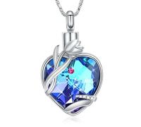 ZEZILE Tulipe fleur amour coeur urne collier pour cendres pour les femmes maman mémorial cendres souvenir crémation bijoux