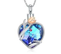 ZEZILE Tulipe fleur amour coeur urne collier pour cendres pour les femmes maman mémorial cendres souvenir crémation bijoux