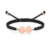 ZEZILE Urne Bracelet pour Cendres Double patte Impression Crémation Bijoux en acier inoxydable Mémorial Chat Chien Cendres Bracelet Souvenir pour Femmes Hommes