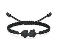 ZEZILE Urne Bracelet pour Cendres Double patte Impression Crémation Bijoux en acier inoxydable Mémorial Chat Chien Cendres Bracelet Souvenir pour Femmes Hommes