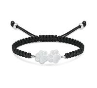 ZEZILE Urne Bracelet pour Cendres Double patte Impression Crémation Bijoux en acier inoxydable Mémorial Chat Chien Cendres Bracelet Souvenir pour Femmes Hommes