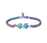 ZEZILE Urne Bracelet pour cendres Double patte impression crémation bijoux pour hommes femmes souvenir Mémorial Humain Animal de compagnie Chat chien cendres Bracelet