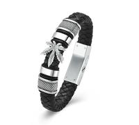 ZEZILE Urne Bracelet pour cendres feuilles d’érable crémation bijoux en acier inoxydable Memorial Bracelet tissage souvenir pour femmes hommes