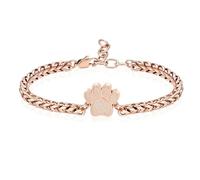 ZEZILE Urne Bracelet pour cendres patte impression crémation bijoux en acier inoxydable mémorial animal de compagnie chien chat cendres Bracelet souvenir pour femmes hommes