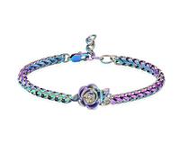 ZEZILE Urne Bracelet pour Cendres Roseflower Crémation Bijoux pour Femmes Hommes Acier inoxydable Réglable Souvenir Memorial Bracelet Bijoux