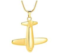 ZEZILE Urne collier pour cendres avion crémation bijoux en acier inoxydable souvenir urne commémorative bijoux cendres pendentif pour femmes hommes