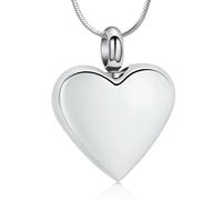 ZEZILE Urne collier pour cendres coeur crémation bijoux en acier inoxydable cendres pendentif souvenir mémorial pour bijoux pour femmes hommes