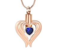 ZEZILE Urne collier pour cendres coeur cristal crémation bijoux en acier inoxydable cendres pendentif pour femmes hommes souvenir mémorial pour bijoux