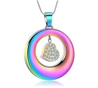 ZEZILE Urne collier pour cendres coeur cristal crémation bijoux en acier inoxydable souvenir mémorial cendres bijoux pour femmes hommes