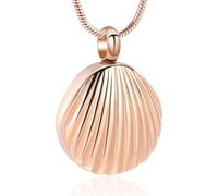 ZEZILE Urne collier pour cendres coquillage crémation bijoux en acier inoxydable souvenir bijoux mémorial cendres humaines pendentif pour femmes hommes