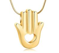 ZEZILE Urne collier pour cendres crémation bijoux en acier inoxydable cendres pendentif évidé souvenir collier mémorial pour bijoux
