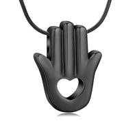 ZEZILE Urne collier pour cendres crémation bijoux en acier inoxydable cendres pendentif évidé souvenir collier mémorial pour bijoux