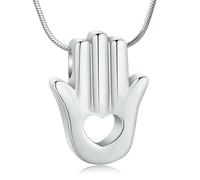 ZEZILE Urne collier pour cendres crémation bijoux en acier inoxydable cendres pendentif évidé souvenir collier mémorial pour bijoux