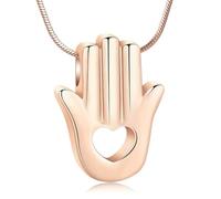 ZEZILE Urne collier pour cendres crémation bijoux en acier inoxydable cendres pendentif évidé souvenir collier mémorial pour bijoux
