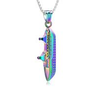 ZEZILE Urne collier pour cendres crémation bijoux en acier inoxydable cendres pendentif pour femmes hommes souvenir urne commémorative bijoux