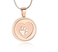 ZEZILE Urne collier pour cendres crémation circulaire bijoux patte empreinte en acier inoxydable souvenir mémorial cendre pendentif bijoux pour hommes femmes