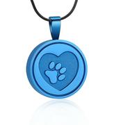 ZEZILE Urne collier pour cendres crémation circulaire bijoux patte empreinte en acier inoxydable souvenir mémorial cendre pendentif bijoux pour hommes femmes