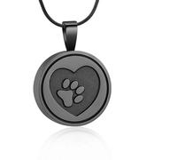 ZEZILE Urne collier pour cendres crémation circulaire bijoux patte empreinte en acier inoxydable souvenir mémorial cendre pendentif bijoux pour hommes femmes