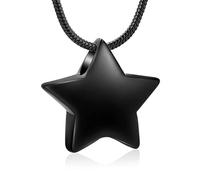 ZEZILE Urne collier pour cendres étoile crémation bijoux en acier inoxydable mémorial cendres souvenir pendentif pour femmes hommes collier commémoratif