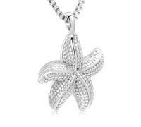 ZEZILE Urne collier pour cendres étoile de mer crémation bijoux en acier inoxydable cendres pendentif pour femmes hommes mémorial bijoux souvenir collier