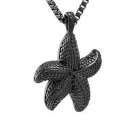 ZEZILE Urne collier pour cendres étoile de mer crémation bijoux en acier inoxydable cendres pendentif pour femmes hommes mémorial bijoux souvenir collier