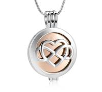 ZEZILE Urne collier pour cendres évider crémation bijoux circulaire en acier inoxydable cendre pendentif souvenir mémorial bijoux pour femmes hommes